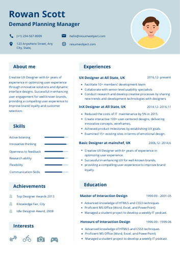 Demand Planning Manager Resume