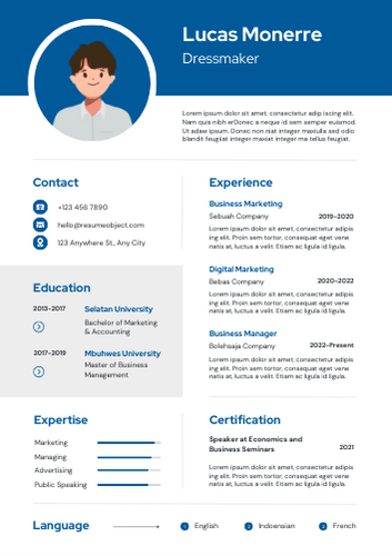 Dressmaker Resume