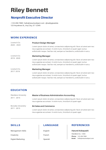 Nonprofit Executive Director Resume Examples & Download Free Template