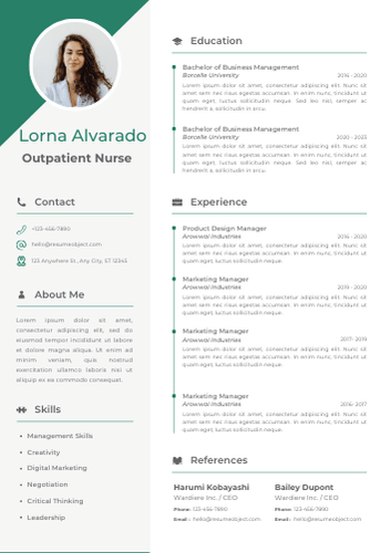 Outpatient Nurse Resume Examples & Download Free Template