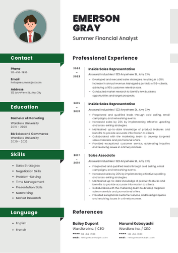 Summer Financial Analyst Resume – Free Template, 30+ Examples
