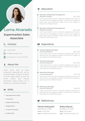 Supermarket Sales Associate Resume – Free Template, 30+ Examples
