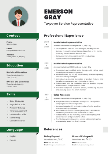 Taxpayer Service Representative Resume – Free Template, 30+ Examples