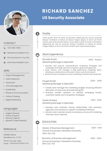 US Security Associate Resume – Free Template, 30+ Examples