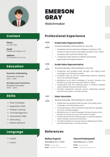Watchmaker Resume – Free Template, 30+ Examples