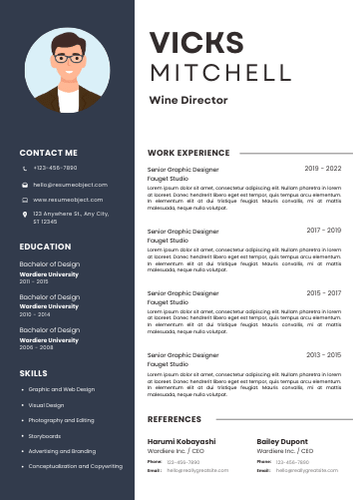 Wine Director Resume