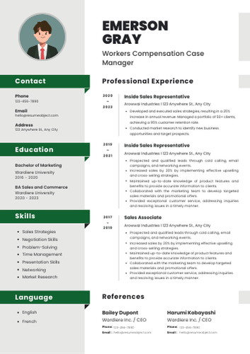 Workers Compensation Case Manager Resume – Sample Format & Free Templates