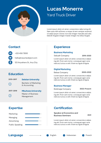 Yard Truck Driver Resume