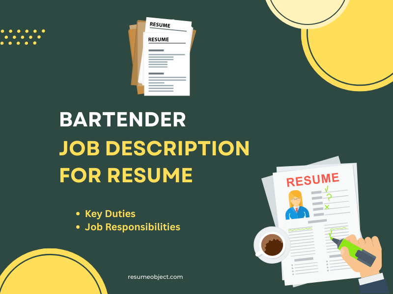 Bartender Job Description for Resume