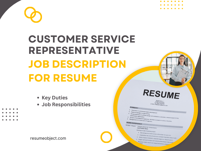 Customer Service Representative Job Description for Resume