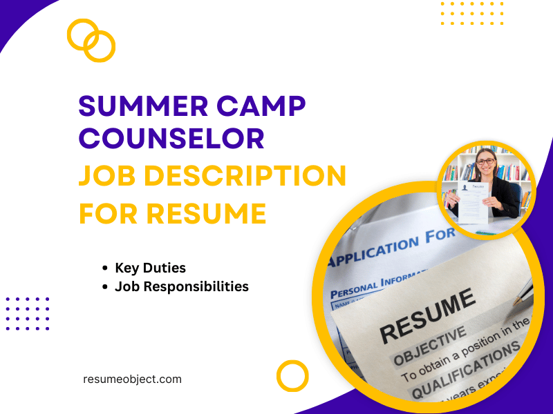 Summer Camp Counselor Job Description for Resume